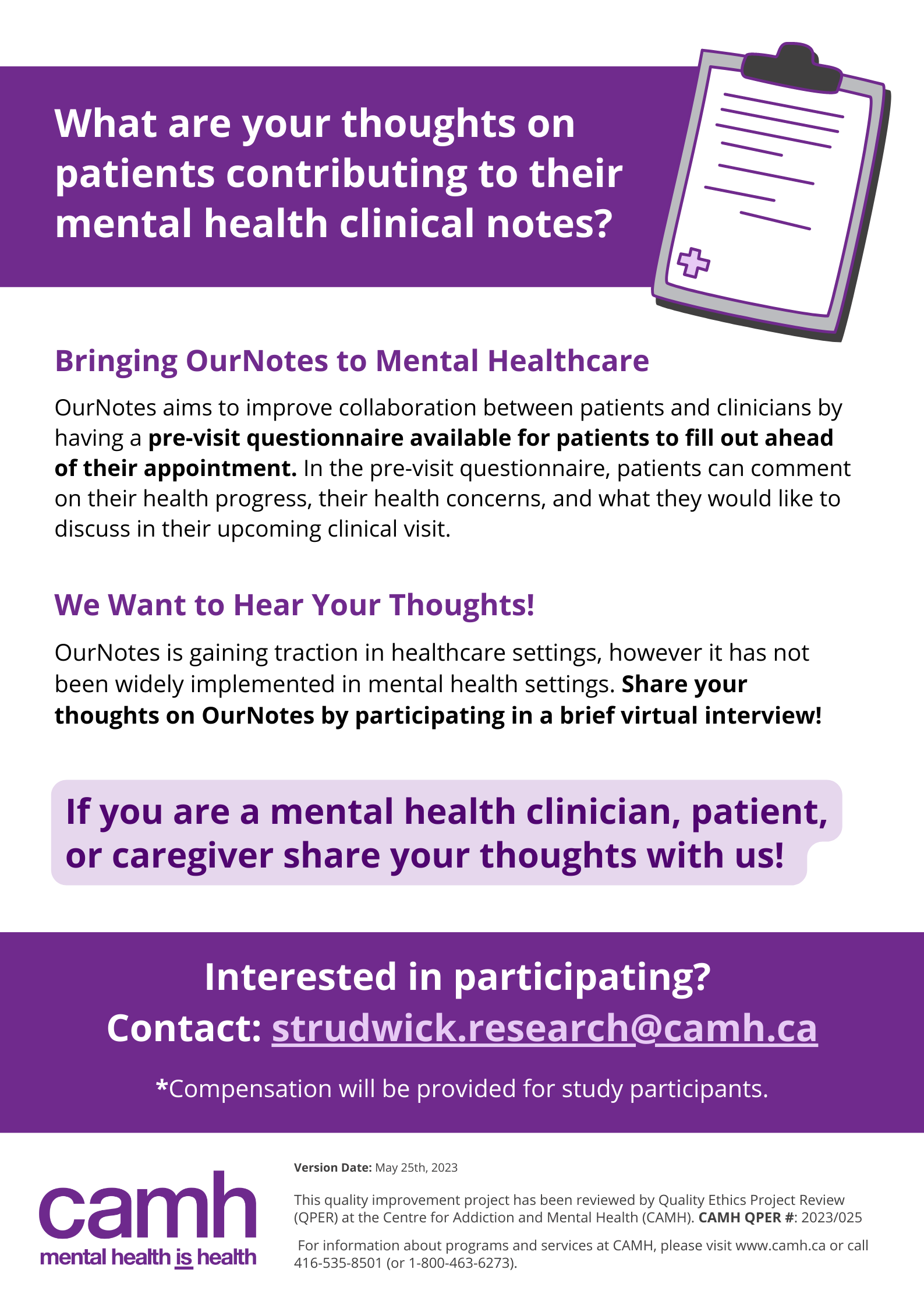 Our Notes Recruitment Poster