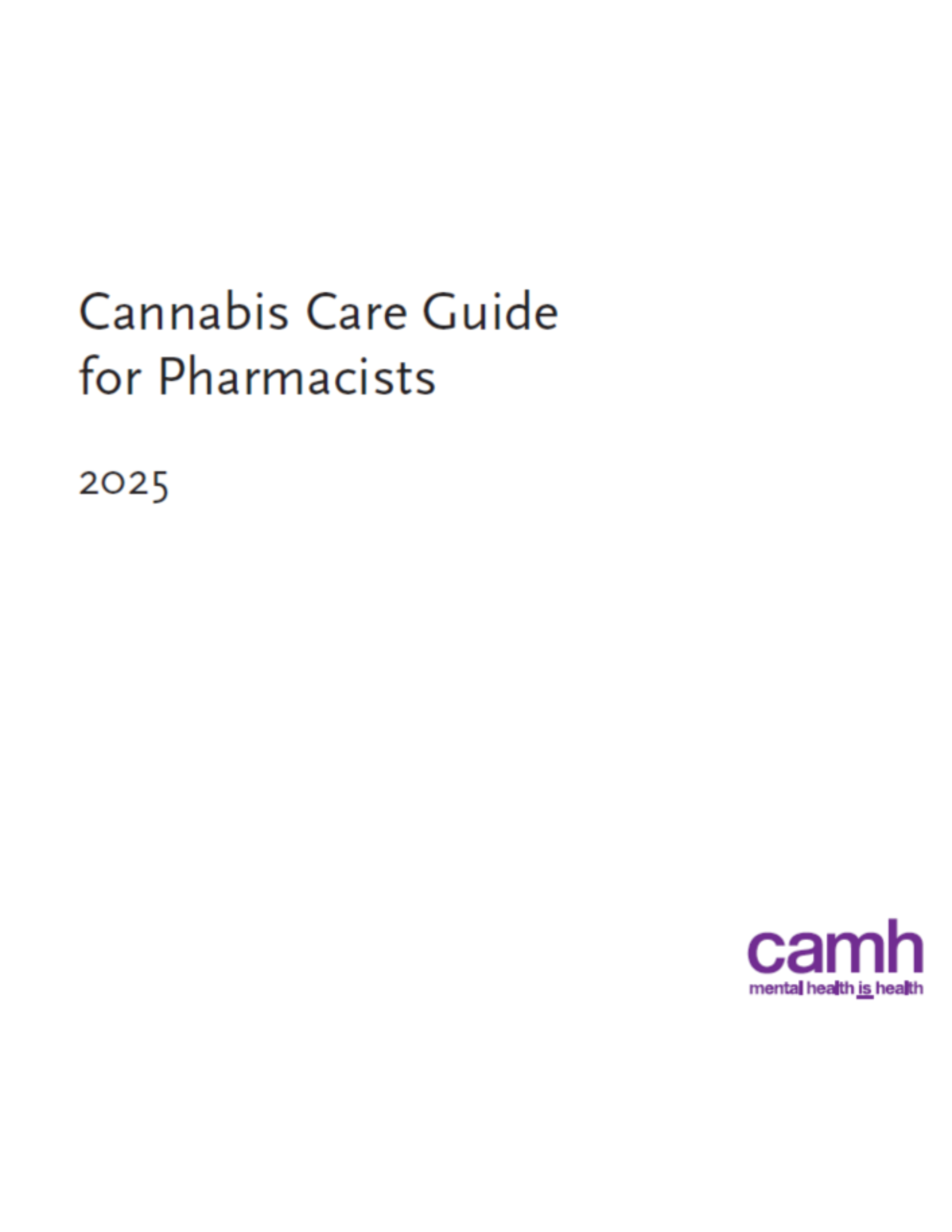 Cannabis Care Guide for Pharmacists