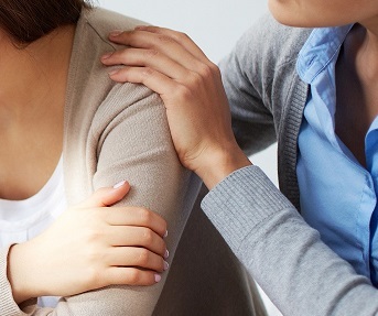 counsellor with female client